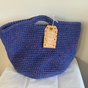Boho bag blue shopping market